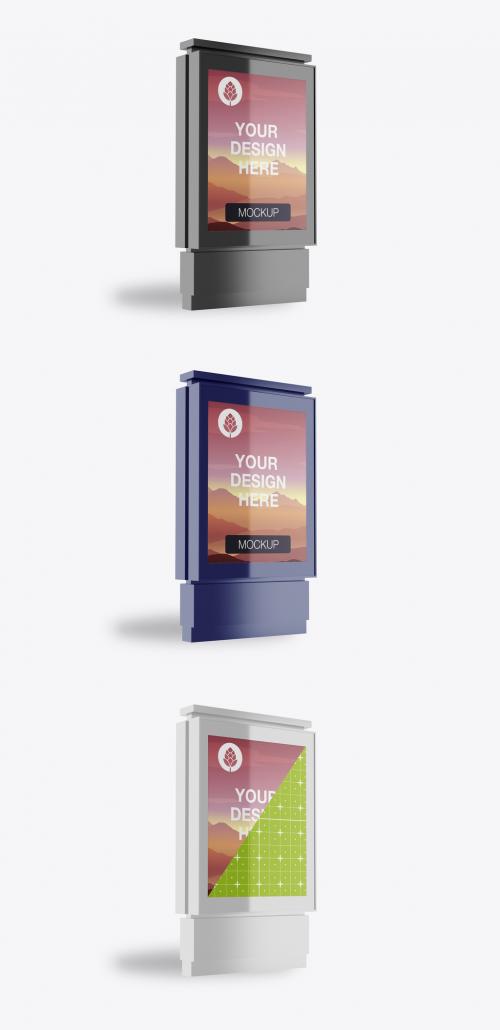 Outdoor Kiosk Advertisement Mockup