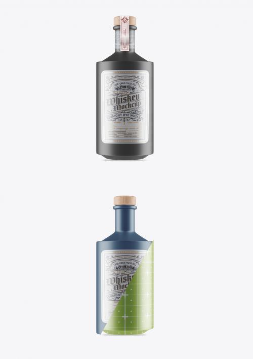 Ceramic Liquor Glass Bottle Mockup