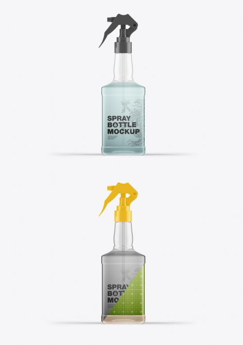 Glass Spray Bottle Mockup