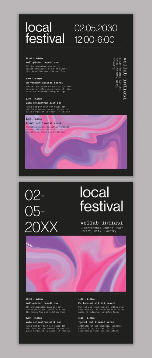 Abstract Festival Poster Design Layout