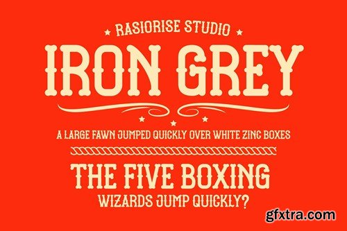 Iron Grey - Vintage Western Font U3X96QF