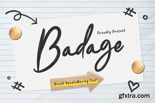 Badage - Brush Handwritten Font 8M6VFTQ