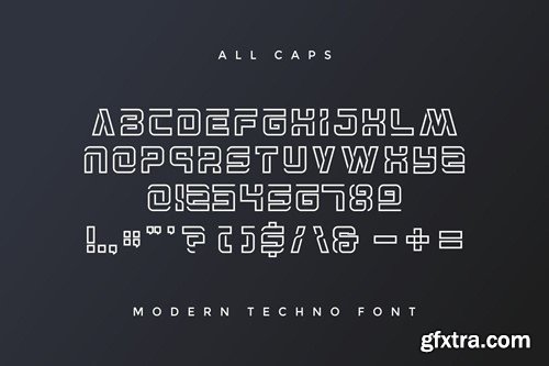 Morgiefa Modern Techno Font H2XNARH