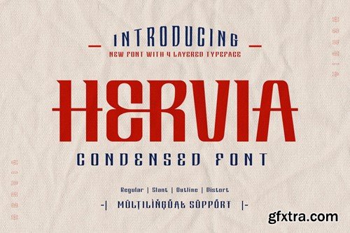 Hervia - Condensed Font 4TJL7VG