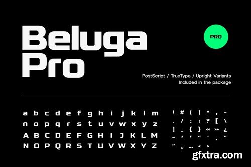 Beluga - Modern Sans-Serif Font family KL43P72