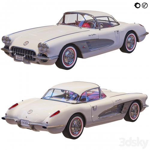 Chevrolet Corvette Coupe 1960 with a roof