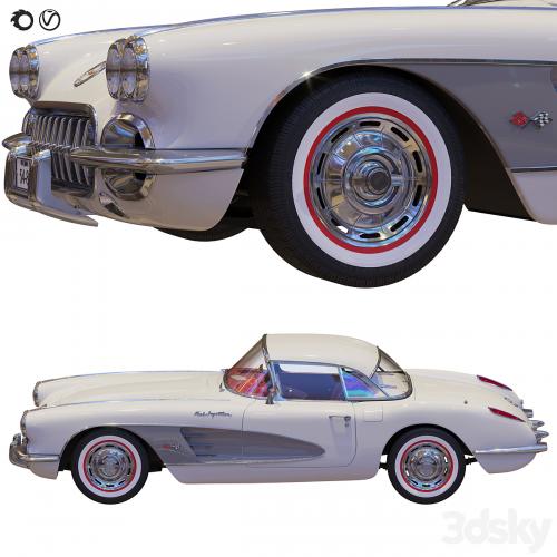 Chevrolet Corvette Coupe 1960 with a roof