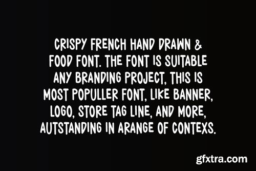 Crispy French - Hand Drawn & Food Font GN98582