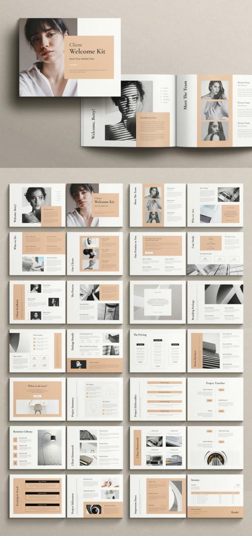 Client Welcome Kit Landscape Magazine Layout