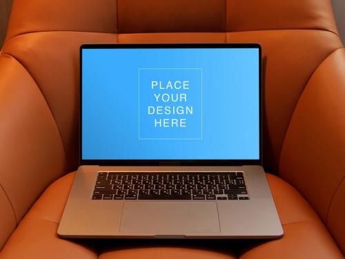 Mockup Template Laptop at Home for Presentation