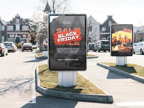 2 Outlet Promotion Billboards Templates