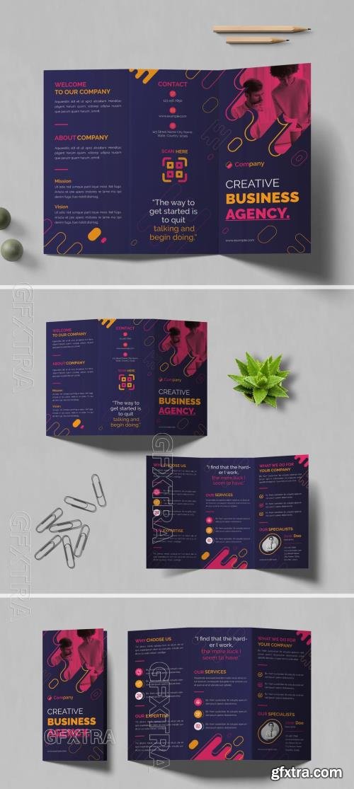 Business Trifold Brochure Layout 718529688