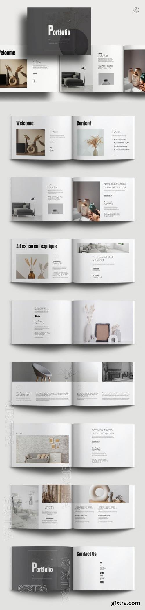 Portfolio Landscape Brochure Template 717902923