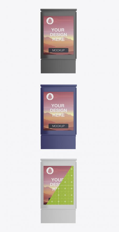 Outdoor Kiosk Advertisement Mockup