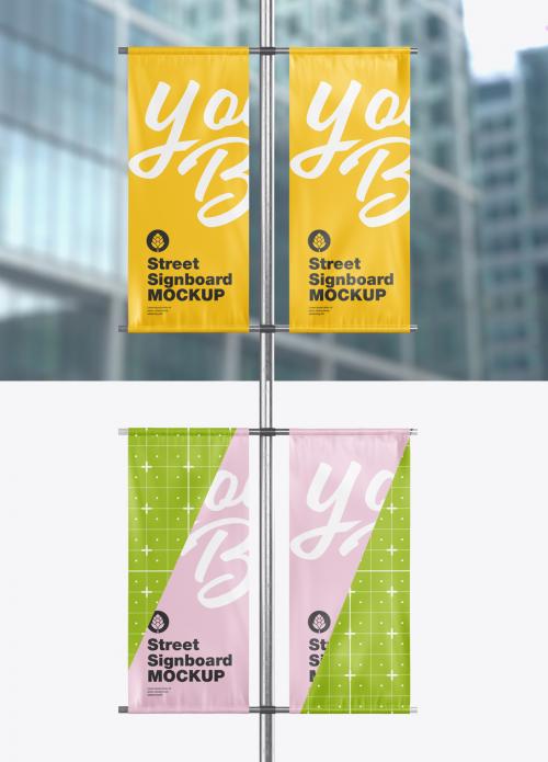 Street Banners Mockup