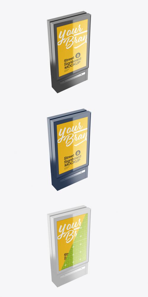 Outdoor Kiosk Advertisement Mockup