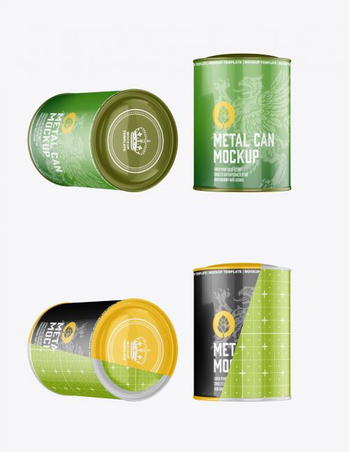 Metallic Can Mockup