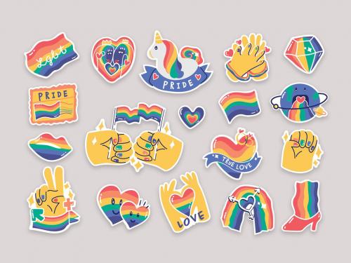 Lgbt Illustrations Gay Pride Stickers