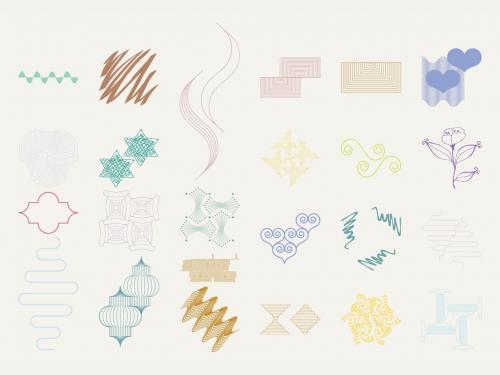 Set of Abstract Geometric Shapes