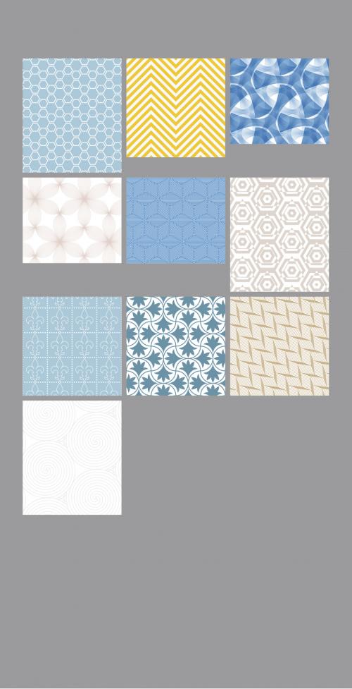 Pastel Colored Simple Geometric Seamless Pattern Collection