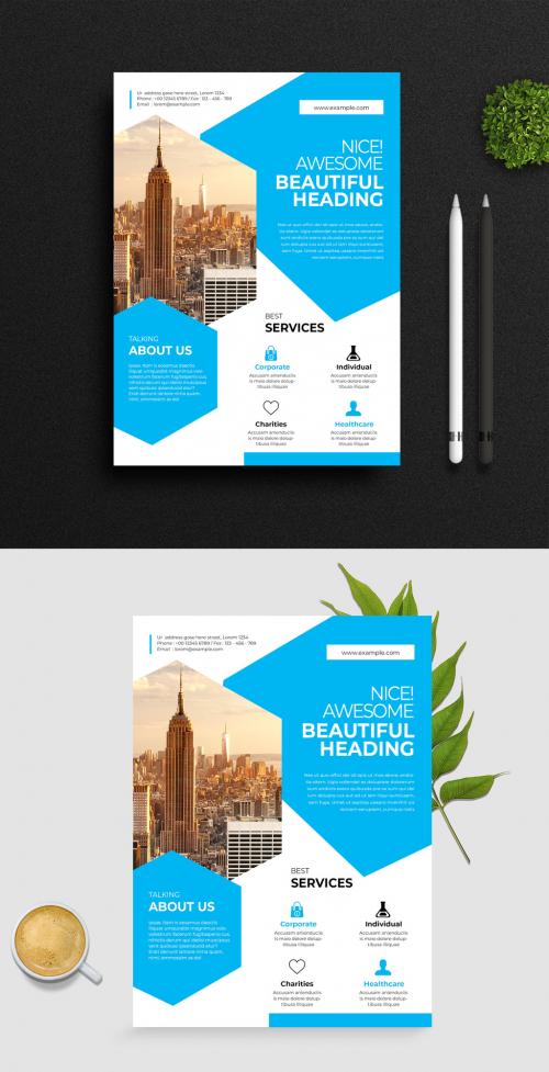 Cyan Business Flyer