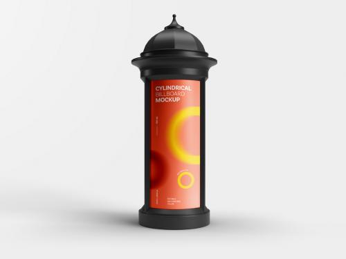 Cylindrical Billboard Mockup