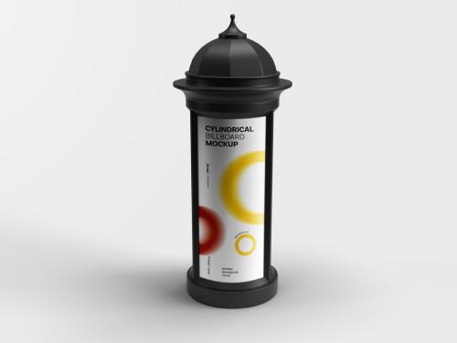 Cylindrical Billboard Mockup