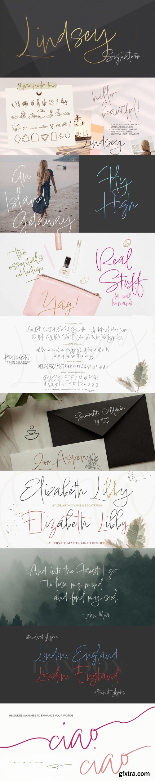 Lindsey Signature Font Family