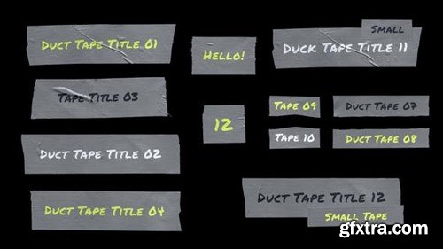 Videohive Duct Tape Titles Pack 51744507