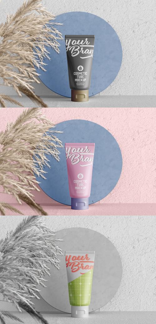 Matte Cosmetic Tube Mockup