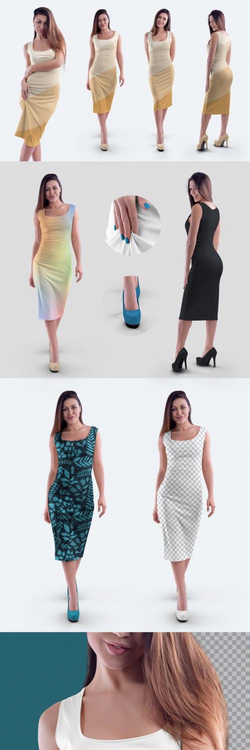 4 Elegant Tight Dress Mockups