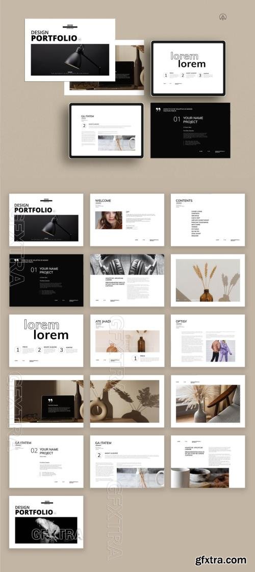 Portfolio Magazine Landcape Template 718933225