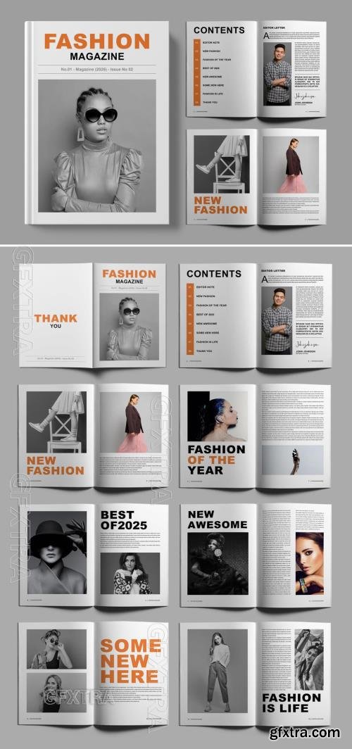 Fashion Magazine Template 718545708