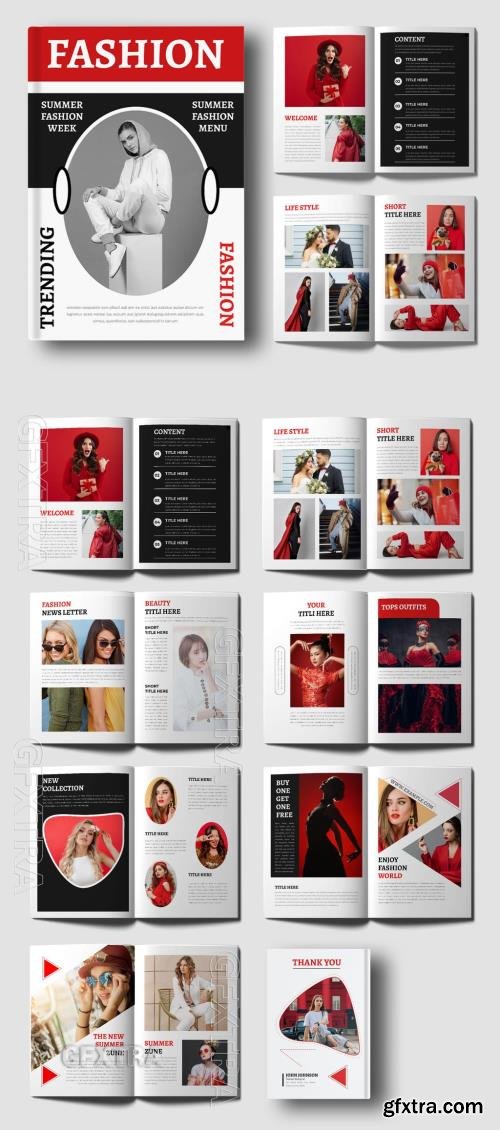 Fashion Magazine Design Template 718545679