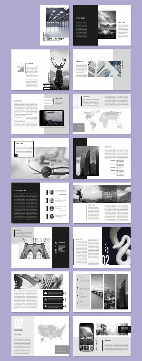 Black and Grey Style Annual Report