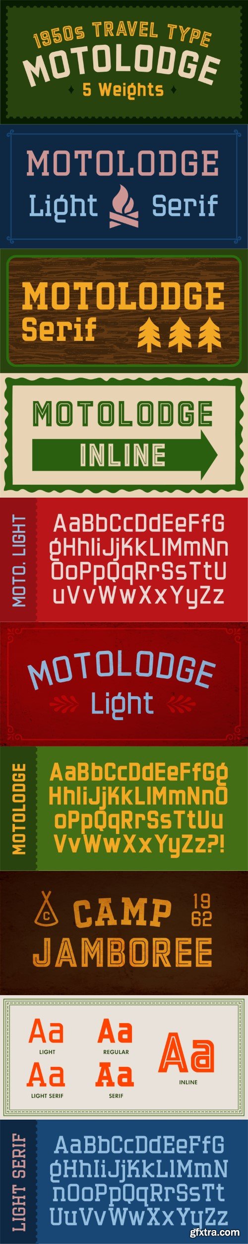 Motolodge Font Family - 5 Fonts