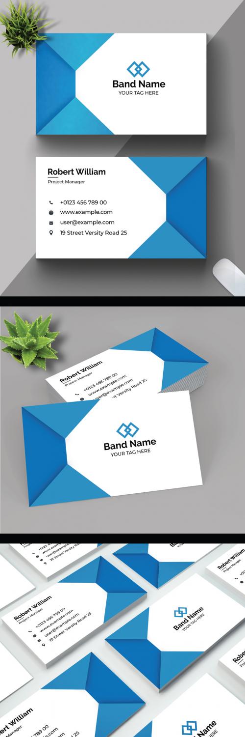 Blue Color Business Card