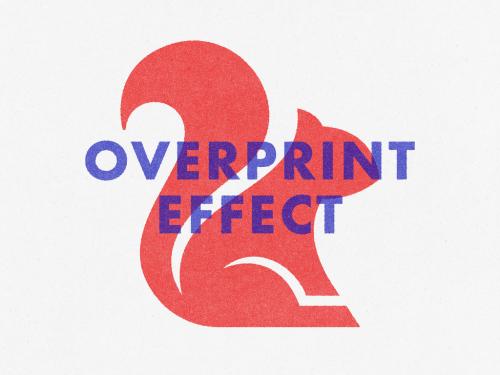 Letterpress Style Overprint Effect Mockup