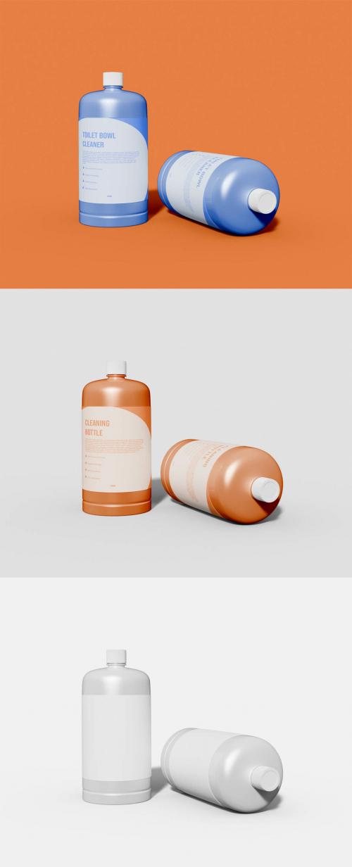 Two Plastic Bottles Mockup