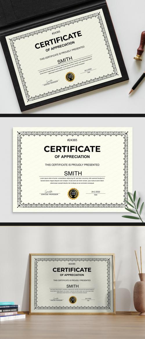 Vintage Certificate Layout