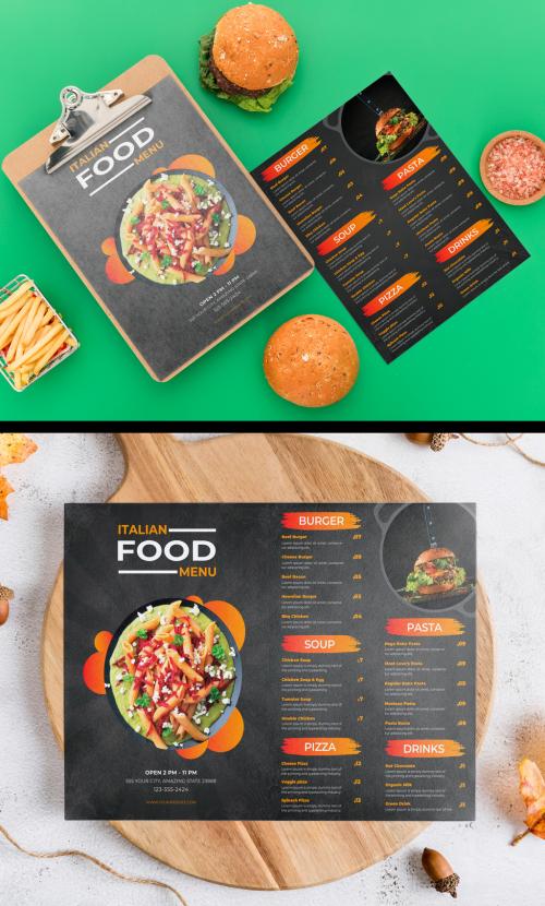 Restaurant Food Menu Layout