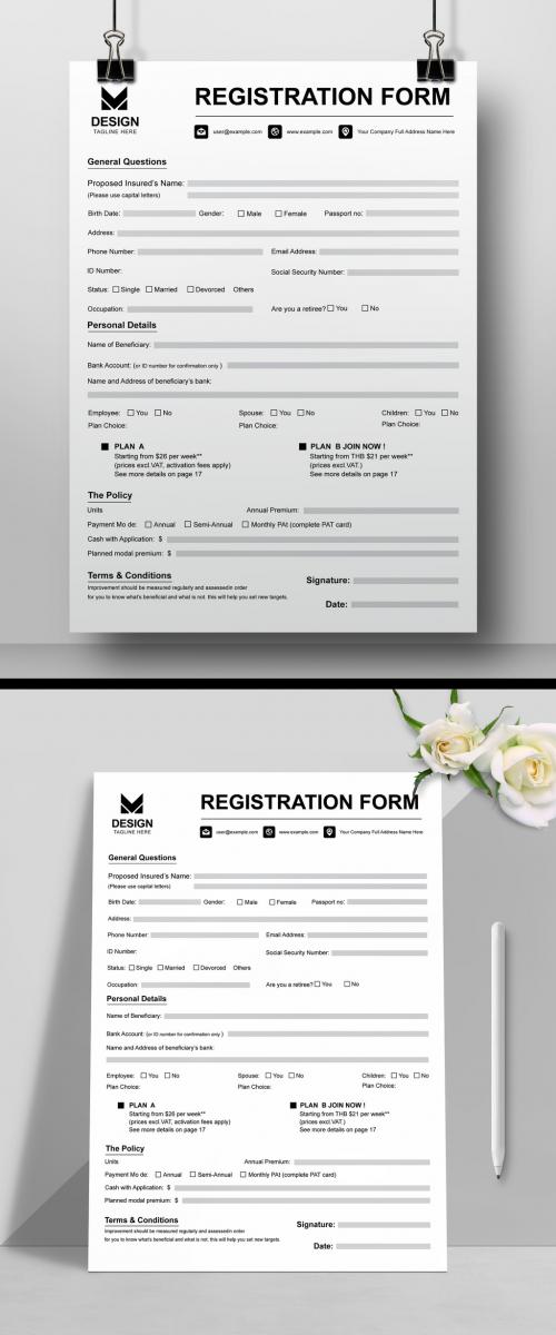 Registration Form Layout