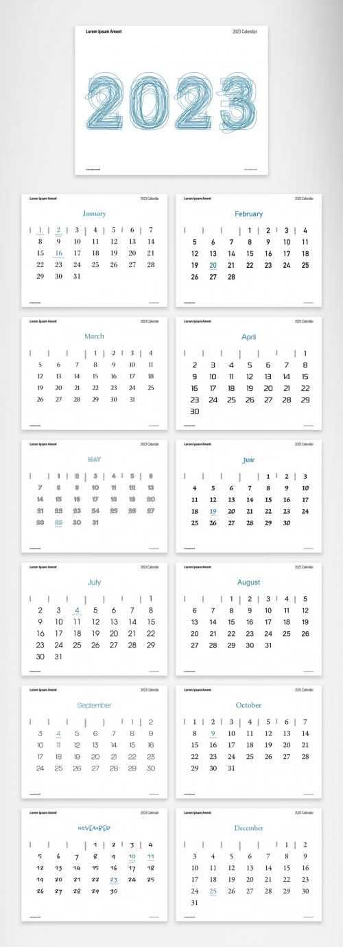 2023 Typography Calendar