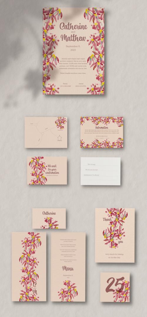 Wedding Stationary Flowers