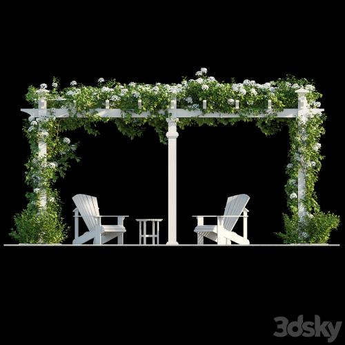 Pergola with Hydrangea