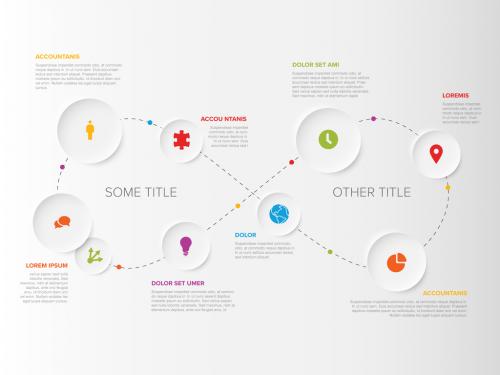 Simple Infographic with Circle Icon Elements