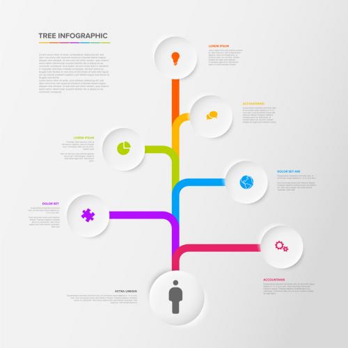 Tree Infographics Template with Various Diversity Options
