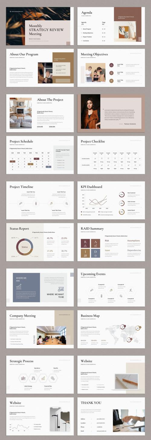 Monthly Strategy Review Meeting Presentation Layout