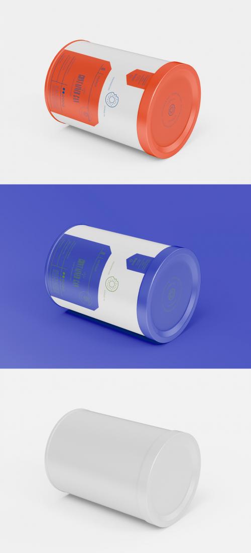 Round Tin Can Mockup