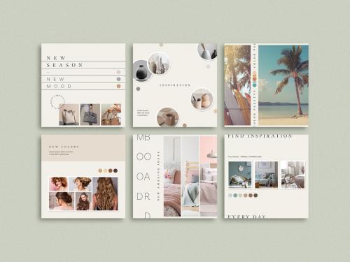 Social Media Mood Board Layouts